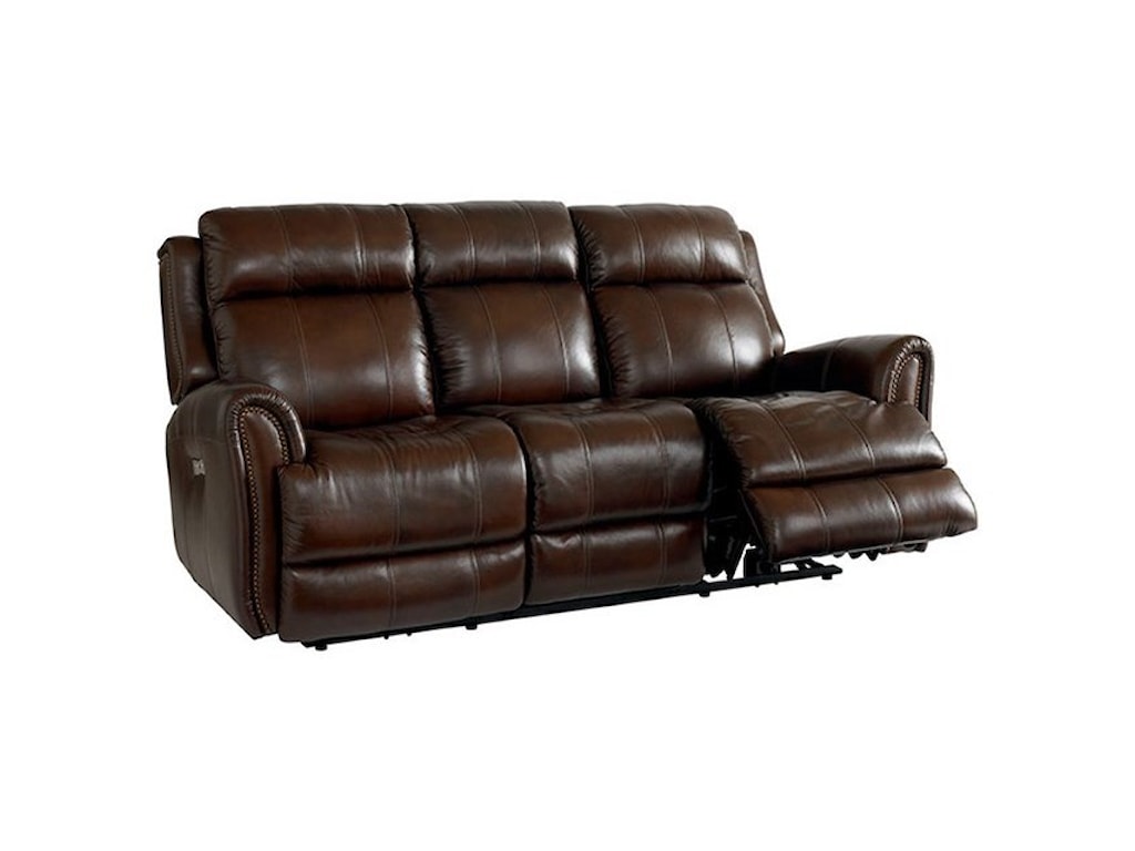 bassett leather reclining sofa